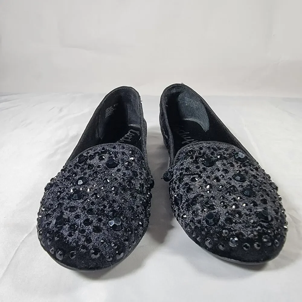 Kathy Van Zeeland NEW Rayna Jewel Embellished Leather Womens 7.5 Ballet Flats